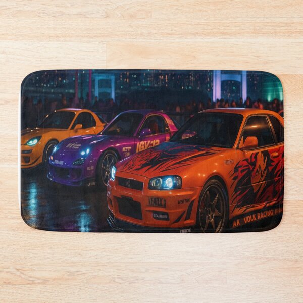 Item preview, Tokyo nights under Rainbow Bridge — widebody legends unite. ?? designed and sold by leen12 Art Designs Prints.