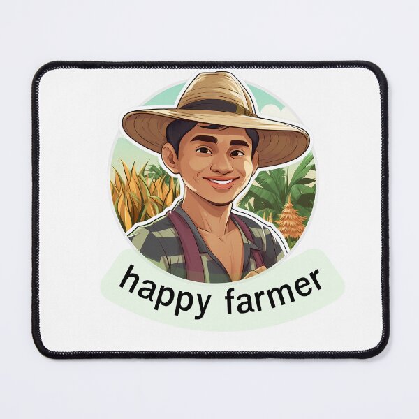 Item preview, Happy Farmer Smile Simple Life Art designed and sold by Happyfreedom.
