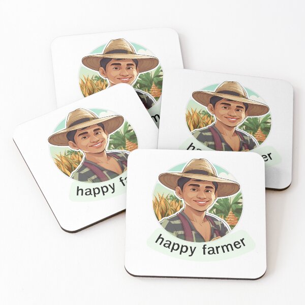 Item preview, Happy Farmer Smile Simple Life Art designed and sold by Happyfreedom.