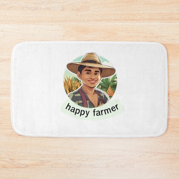 Item preview, Happy Farmer Smile Simple Life Art designed and sold by Happyfreedom.