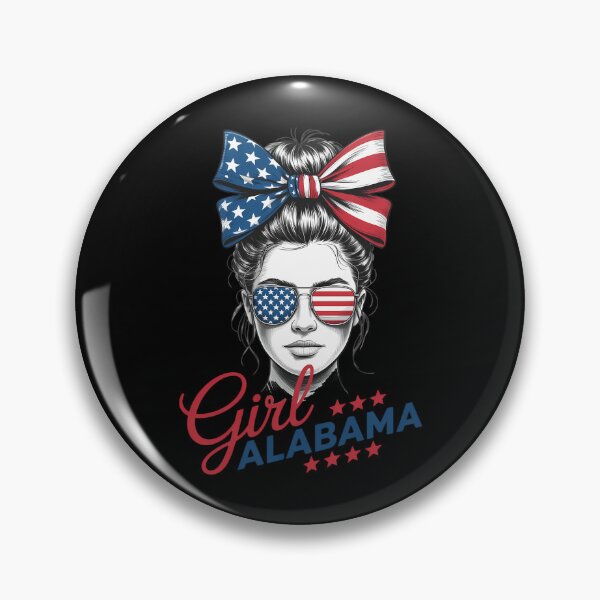 Item preview, Alabama For Girl Messy Bun American Flag designed and sold by papertaless.