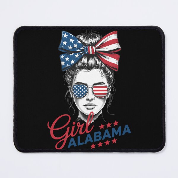 Item preview, Alabama For Girl Messy Bun American Flag designed and sold by papertaless.
