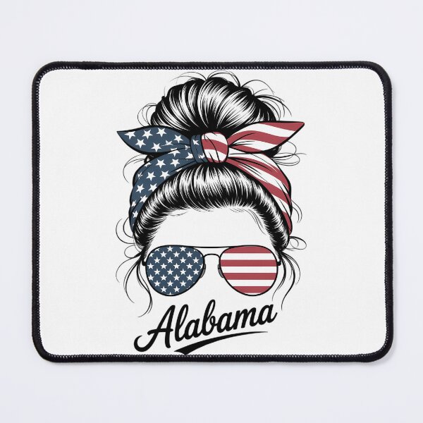 Item preview, Alabama Messy Bun Lady American Flag designed and sold by papertaless.