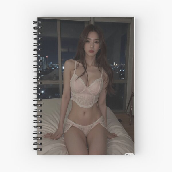 Item preview, Elegant Lady in Pink Lingerie with City Night View designed and sold by SEIMEI2025.