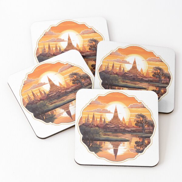 Item preview, Sukhothai Sunset Historical Thailand Art designed and sold by Happyfreedom.