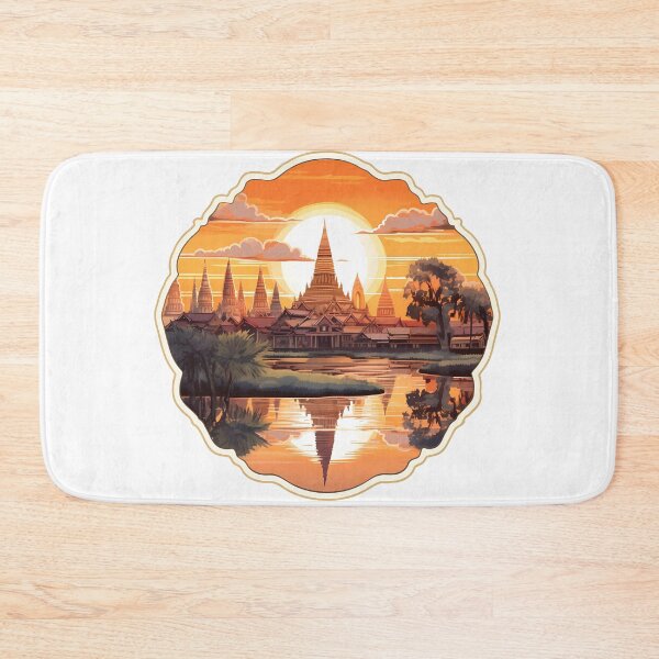 Item preview, Sukhothai Sunset Historical Thailand Art designed and sold by Happyfreedom.