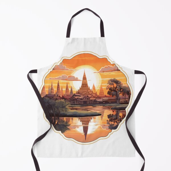 Item preview, Sukhothai Sunset Historical Thailand Art designed and sold by Happyfreedom.