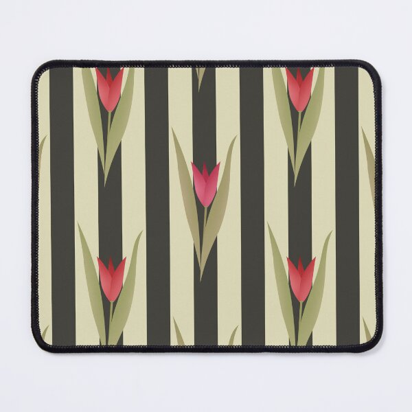 Item preview, Seamless texture red striped tulips designed and sold by fuzzyfox.