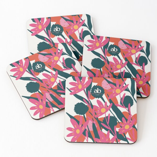 Item preview, Pink and red wild flowers designed and sold by Adriana Bracho.