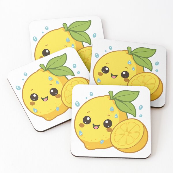 Item preview, Cute Kawaii Lemon – Bright Yellow Happy Citrus Summer Art designed and sold by SeoulInkSoul.