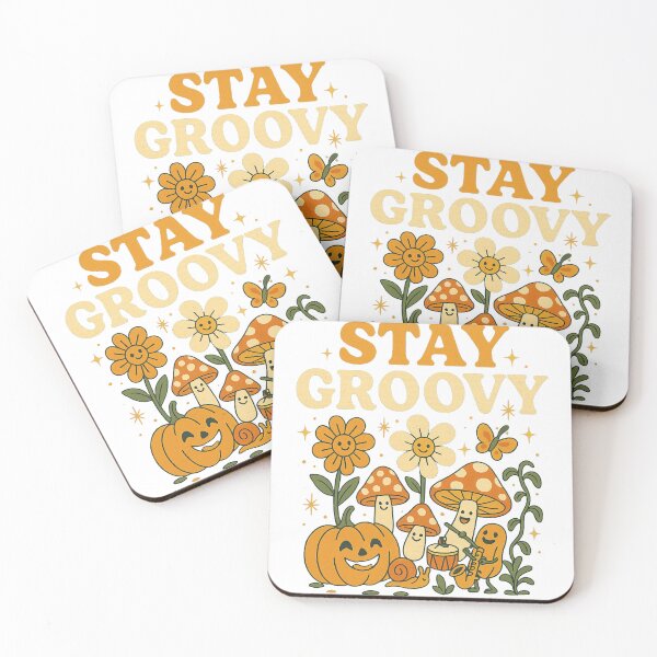 Item preview, Stay Groovy – Retro Magic Garden Mushroom Fantasy Illustration designed and sold by FluffyCreative.