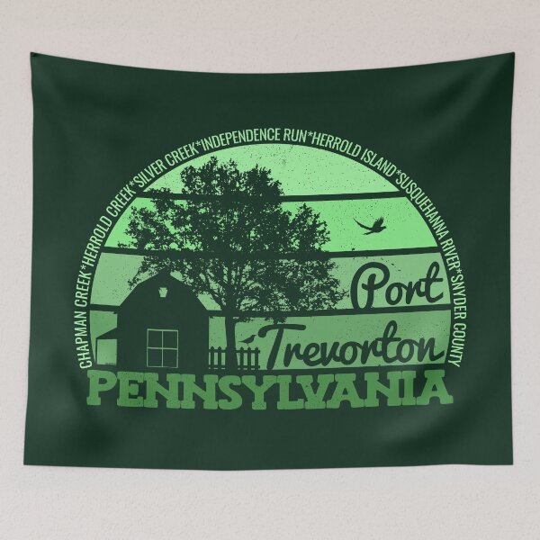 Item preview, Port Trevorton Pennsylvania Sunset Retro Vintage Local Pride Logo designed and sold by CRHPOD20.