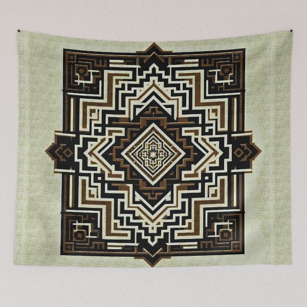 Item preview, Intricate Earthtone Maze Mandala designed and sold by Gulf-Studio.