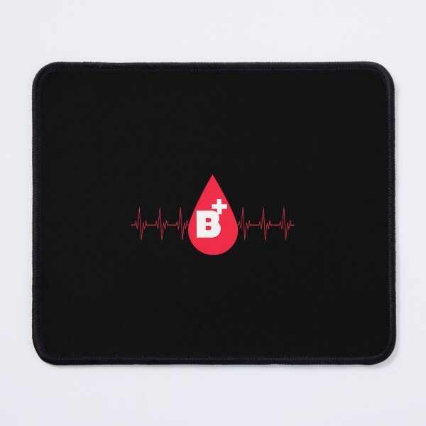 Item preview, B Positive Blood Type Heartbeat Art B+ World Blood Donor Day 		 designed and sold by mazzykeohans.