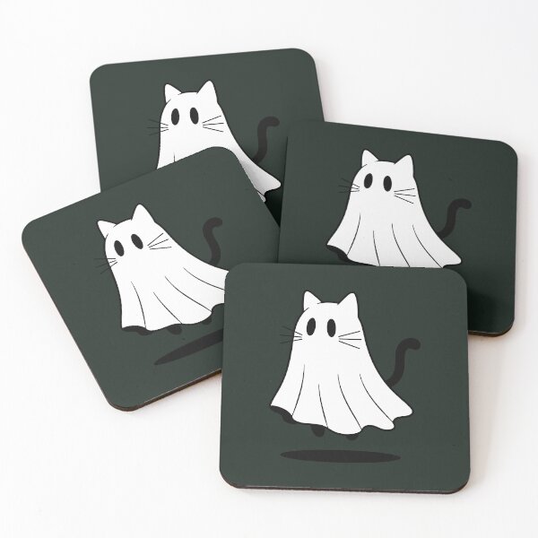 Item preview, Halloween Cats Ghost | Funny Cute T-shirt Sticker designed and sold by ianths.