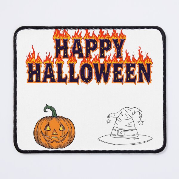 Item preview, Happy Halloween post card, pumpkin with a witch hat vintage minimal designed and sold by PWDigitalArt.