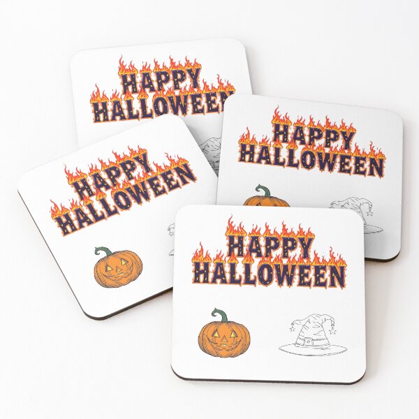 Item preview, Happy Halloween post card, pumpkin with a witch hat vintage minimal designed and sold by PWDigitalArt.