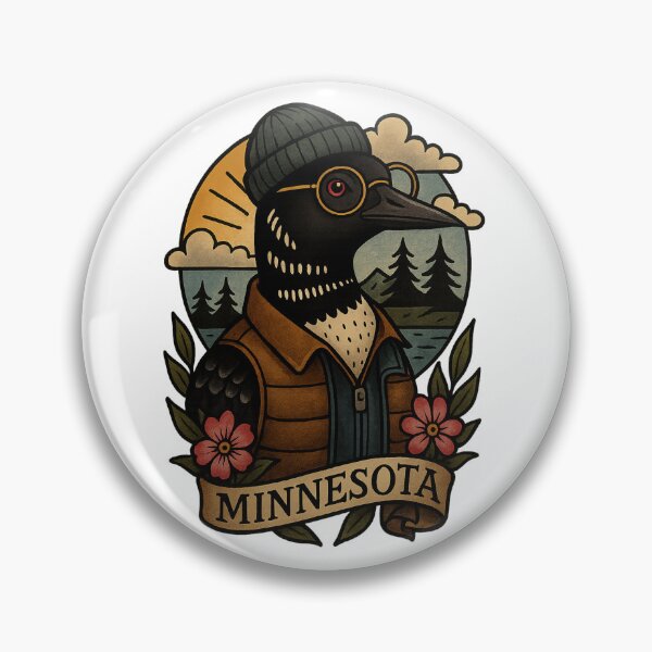 Item preview, Minnesota Loon Hipster – Fifty Nifty Collection designed and sold by Zippitydodads.