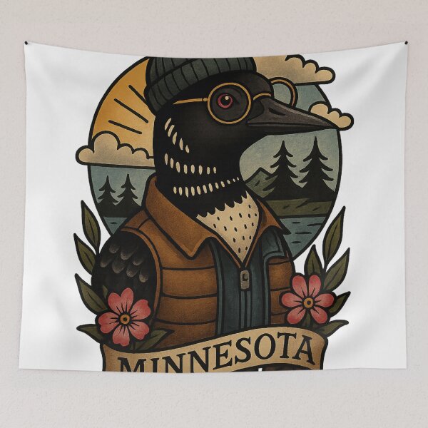 Item preview, Minnesota Loon Hipster – Fifty Nifty Collection designed and sold by Zippitydodads.