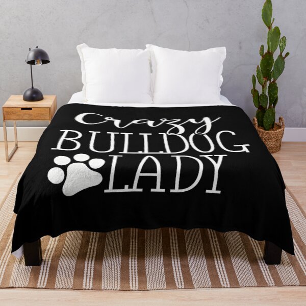 Item preview, Crazy Bulldog Lady - Funny Bulldog Lover designed and sold by meqiumranin.