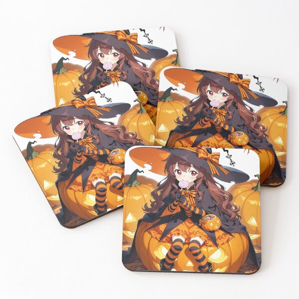 Item preview, Cute Anime Witch on Pumpkin – Kawaii Halloween Art designed and sold by S-Viirgo.
