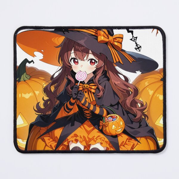 Item preview, Cute Anime Witch on Pumpkin – Kawaii Halloween Art designed and sold by S-Viirgo.