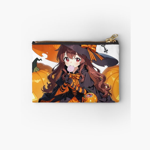 Item preview, Cute Anime Witch on Pumpkin – Kawaii Halloween Art designed and sold by S-Viirgo.
