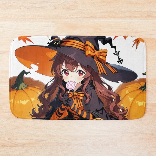 Item preview, Cute Anime Witch on Pumpkin – Kawaii Halloween Art designed and sold by S-Viirgo.