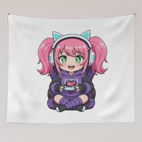 Item preview, Anime girl gamer designed and sold by PixelNest786.