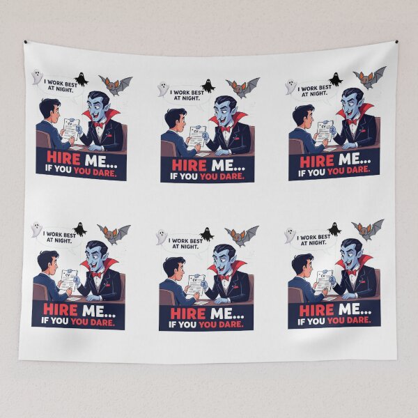 Item preview, Vampire’s Job Interview – Funny Halloween T-Shirt designed and sold by SmileyHaus.