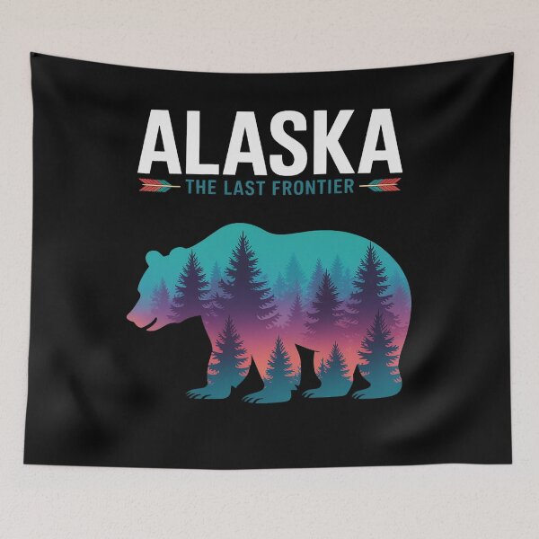 Item preview, Alaska State Pride Alaska Northern Lights Alaskan Bear designed and sold by Formatage.