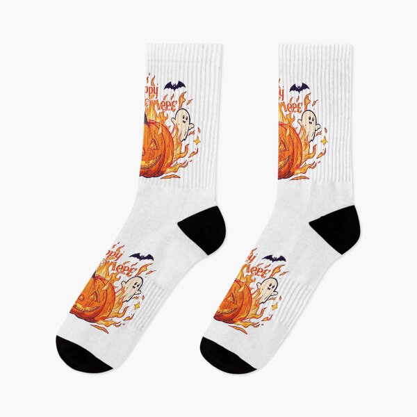 Item preview, Happy Halloween greeting with pumpkins bats ghosts and witches hats designed and sold by PWDigitalArt.