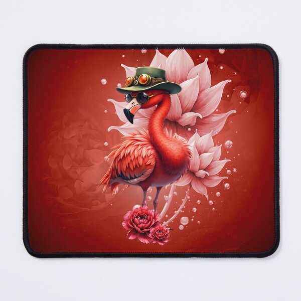 Item preview, Steampunk Flamingo – Fantasy Digital Artwork with Roses.  designed and sold by nicky2342.