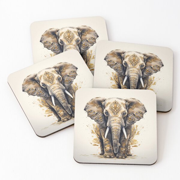 Item preview, "Ornamental Thai Elephant Mandala Art - Boho Wall Poster",Beautiful Thai elephant identity designed and sold by Happyfreedom.