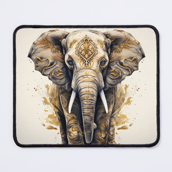 Item preview, "Ornamental Thai Elephant Mandala Art - Boho Wall Poster",Beautiful Thai elephant identity designed and sold by Happyfreedom.
