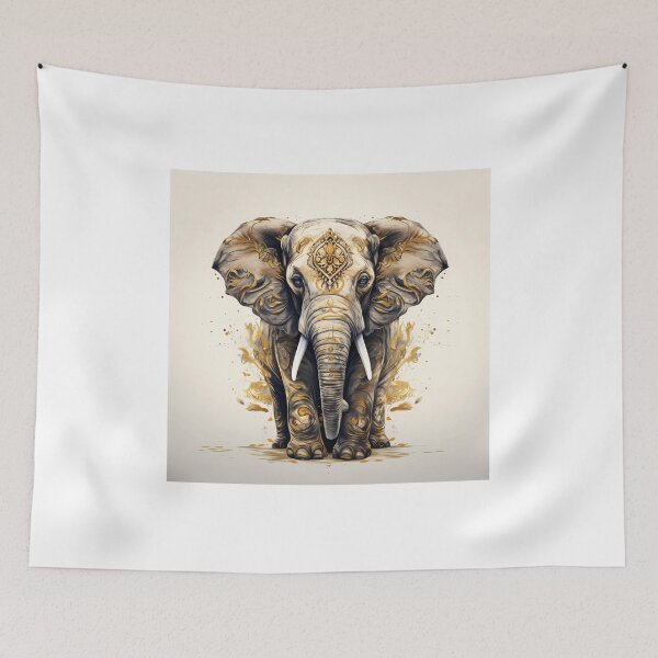 Item preview, "Ornamental Thai Elephant Mandala Art - Boho Wall Poster",Beautiful Thai elephant identity designed and sold by Happyfreedom.