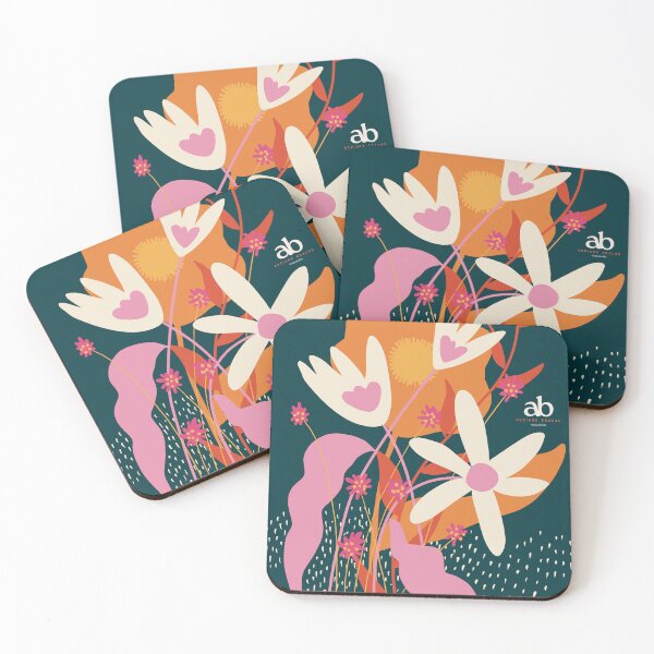 Item preview, Orange wild flowers night dance designed and sold by Adriana Bracho.