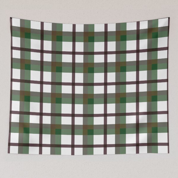Item preview, Plaid Gingham Green Brown seamless pattern designed and sold by MonoDigitalArt.
