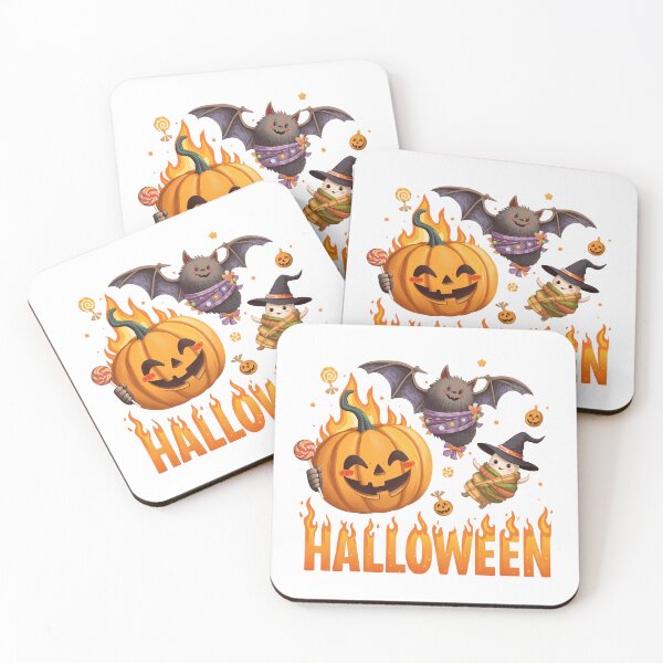 Item preview, Halloween card with cute pumpkins and a cute ghost designed and sold by PWDigitalArt.