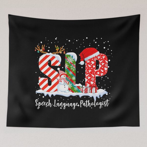 Item preview, Funny SLP Speech Language Pathologist Santa Christmas Pajama 		 designed and sold by varohowitzm.