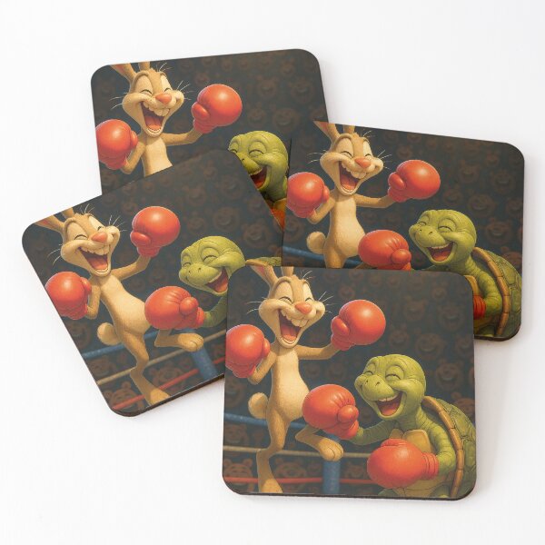 Item preview, Showdown in the boxing ring, hare and tortoise designed and sold by Mauswohn.