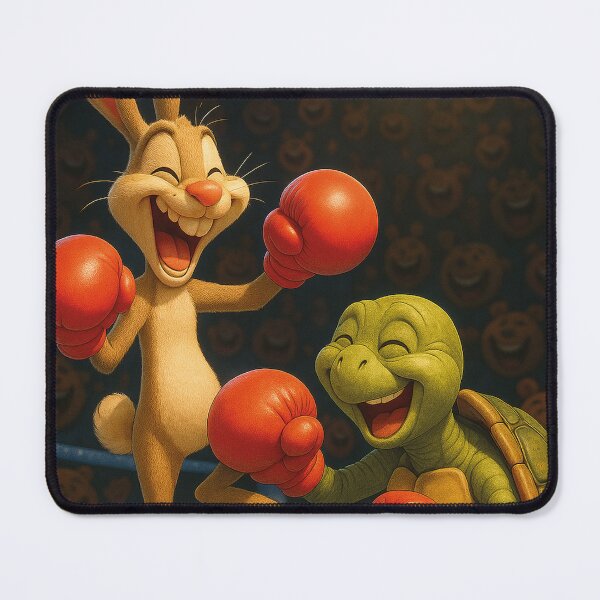 Item preview, Showdown in the boxing ring, hare and tortoise designed and sold by Mauswohn.