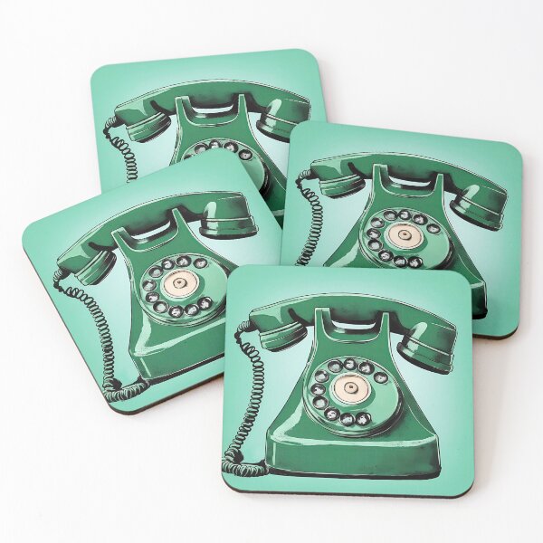 Item preview, Retro Teal Rotary Phone designed and sold by LanaGustavsson.