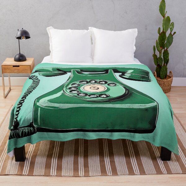 Item preview, Retro Teal Rotary Phone designed and sold by LanaGustavsson.