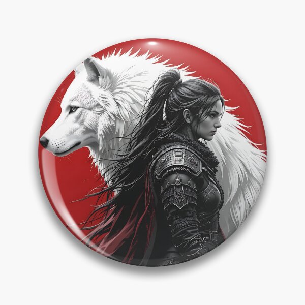 Item preview, Huntress and the White Wolf designed and sold by GalleryBrisArt.