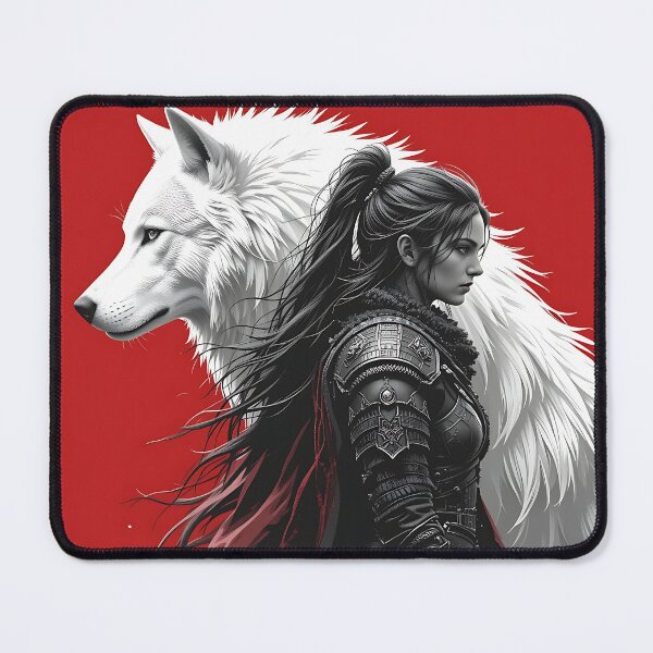Item preview, Huntress and the White Wolf designed and sold by GalleryBrisArt.