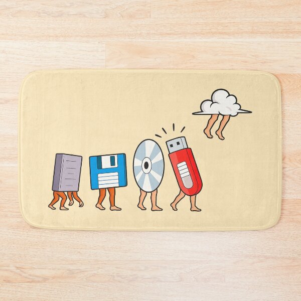Item preview, Evolution of Data Storage – Funny Tech Cloud Design designed and sold by CleanQuotes.