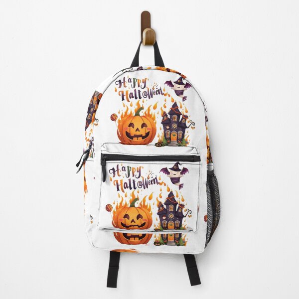 Item preview, Friendly ghost and haunted house celebrate happy Halloween with pumpkin designed and sold by PWDigitalArt.