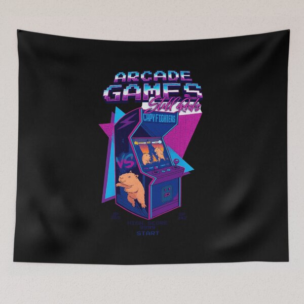 Item preview, Arcade Games Capybara Fighters – Retro Gaming Vaporwave Design designed and sold by CleanQuotes.