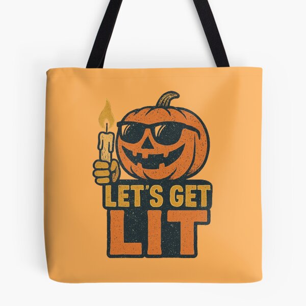 Item preview, Let's Get Lit - Funny Halloween Pumpkin Party designed and sold by Inkwell grove.